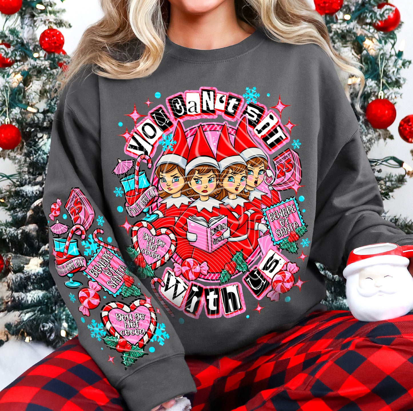 “You Can’t Sit With Us Holiday Sweatshirt – Sassy Christmas Crew Pullover”