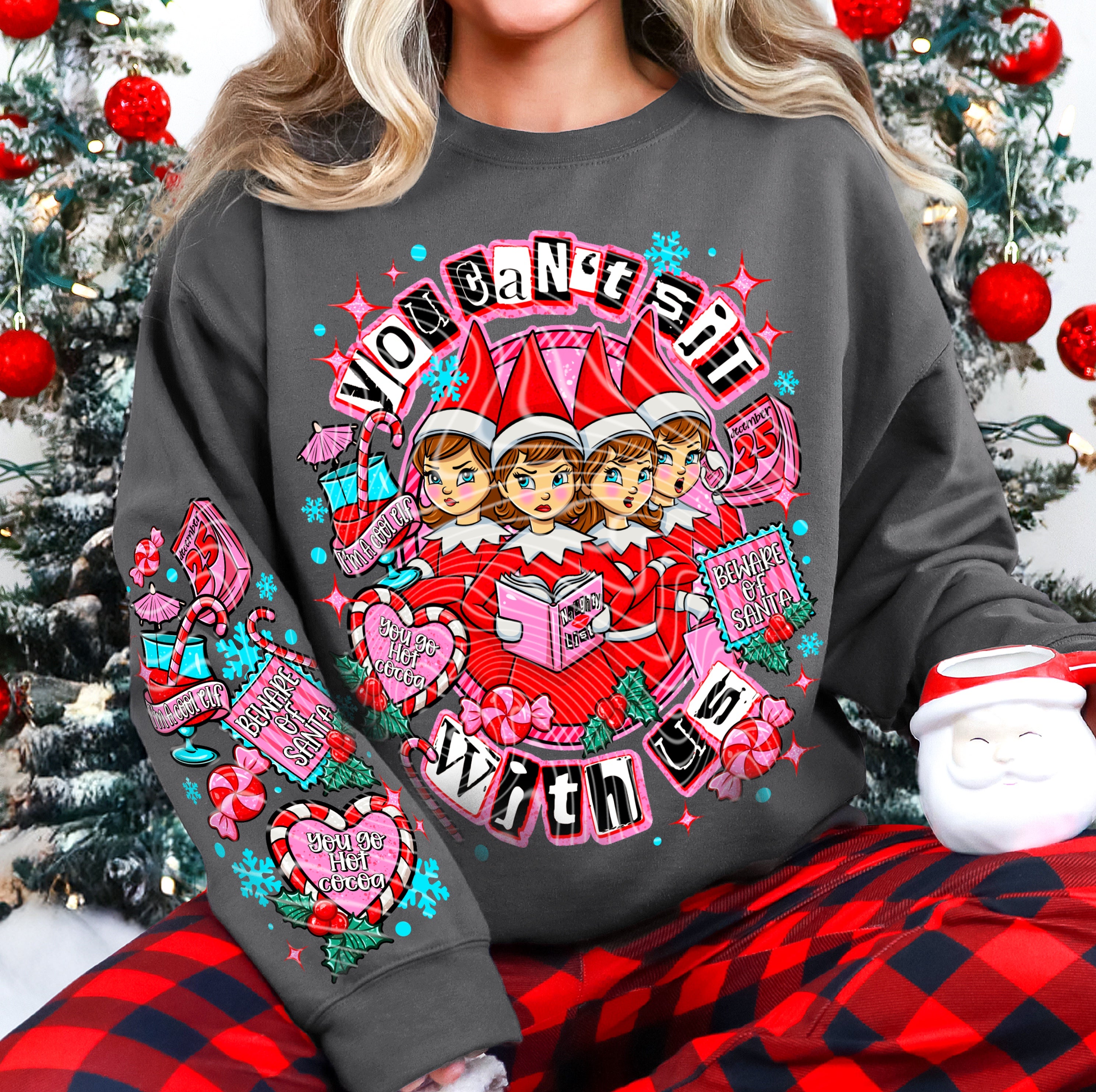 “You Can’t Sit With Us Holiday Sweatshirt – Sassy Christmas Crew Pullover”