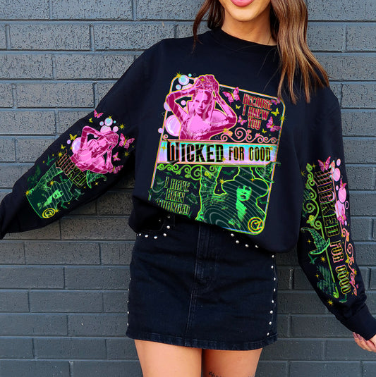 “Wickedly Good Neon Sweatshirt – Magical Bestie Energy Pullover”