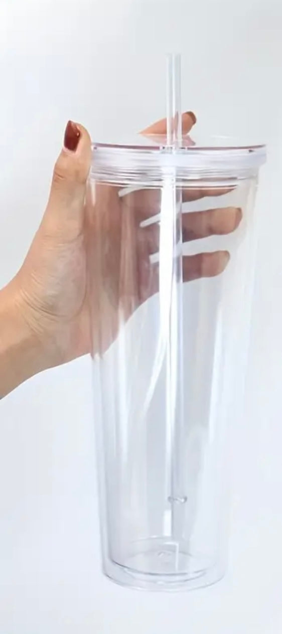 24oz Acrylic Snow Globe Tumbler