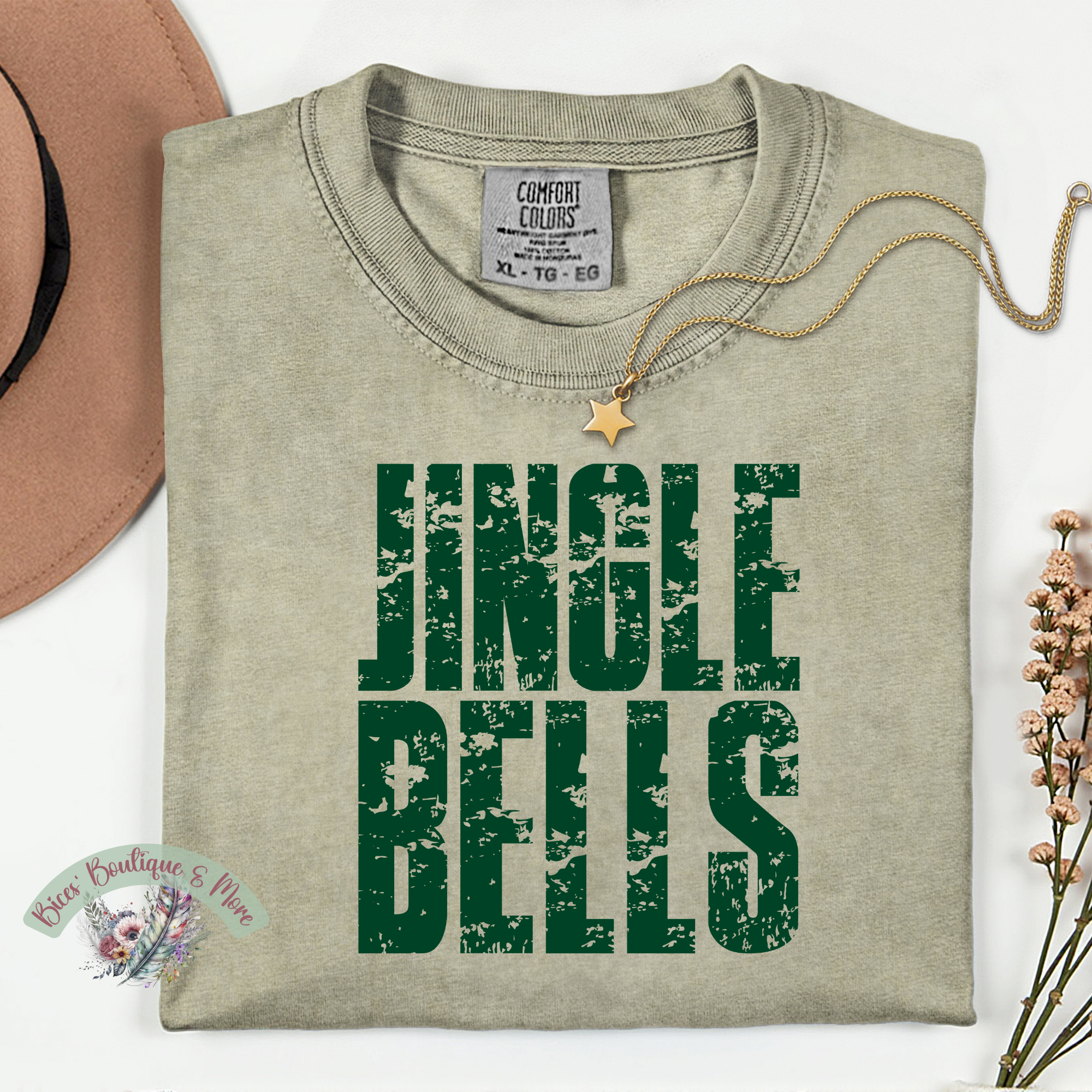 Jingle Bells Tee | Christmas Graphic Shirt | Festive Holiday Top
