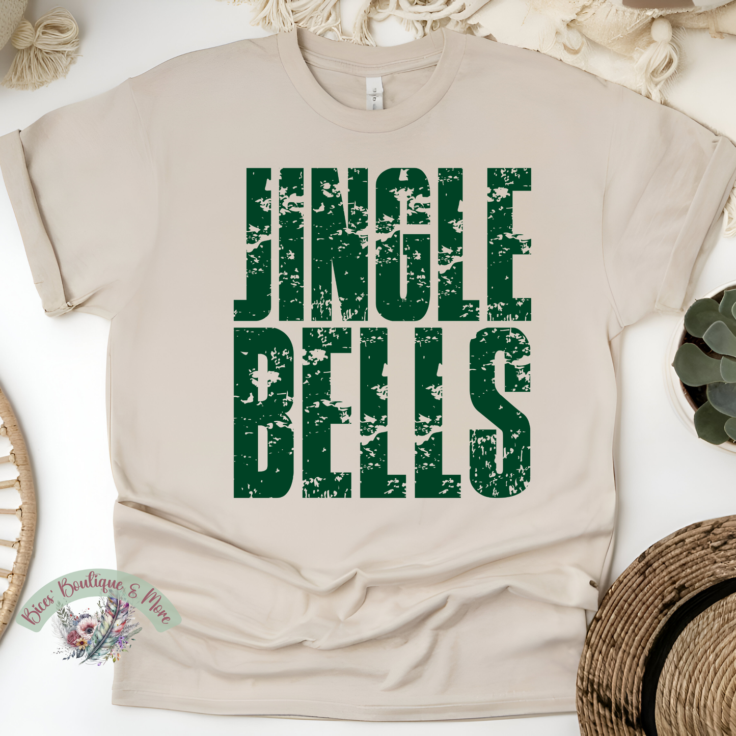 Jingle Bells Tee | Christmas Graphic Shirt | Festive Holiday Top