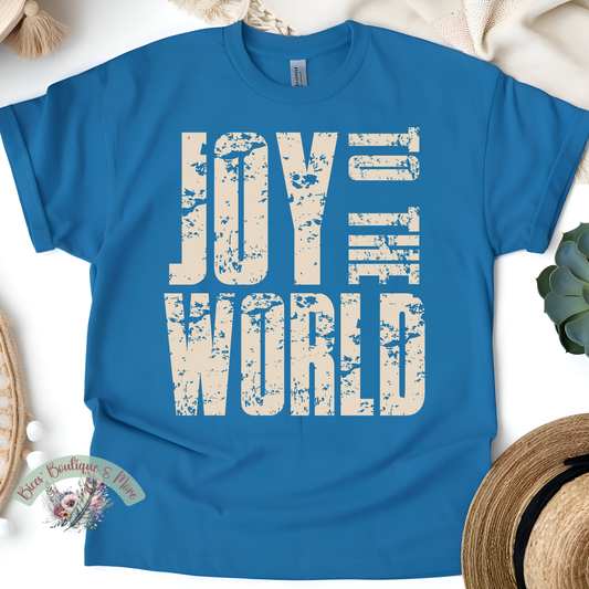 Joy to the World Tee | Christmas Graphic Shirt | Festive Holiday Top