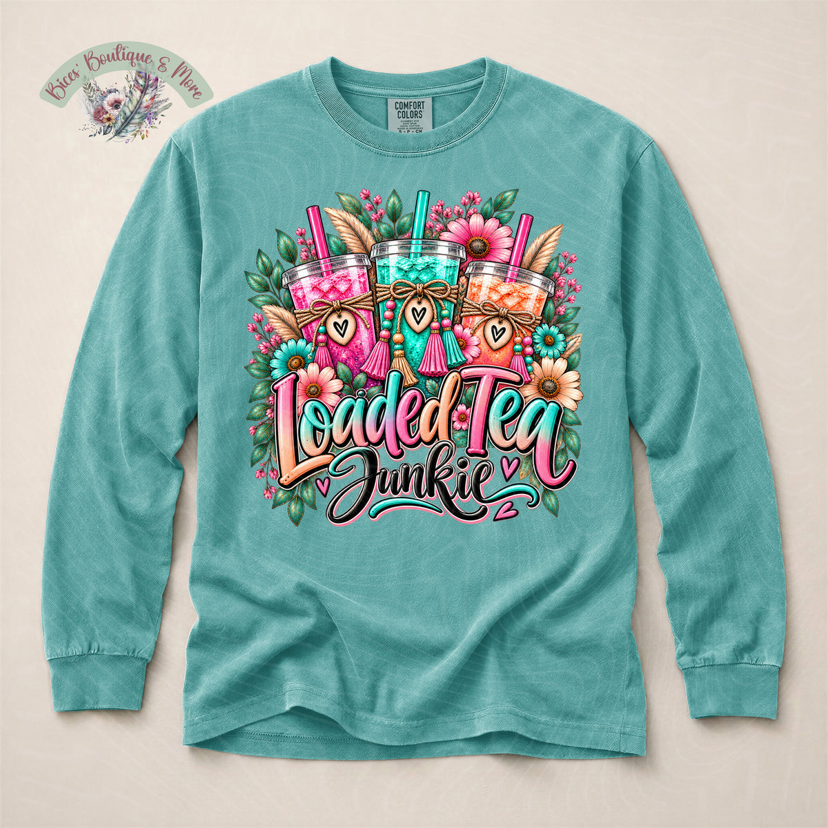 Loaded Tea Junkie Floral Long-Sleeve Shirt