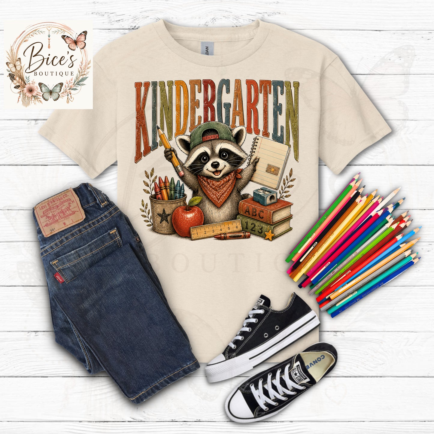 Grade Raccoon Back to School T-Shirt | Cute First Day of School Shirt | Multiple Grade Options