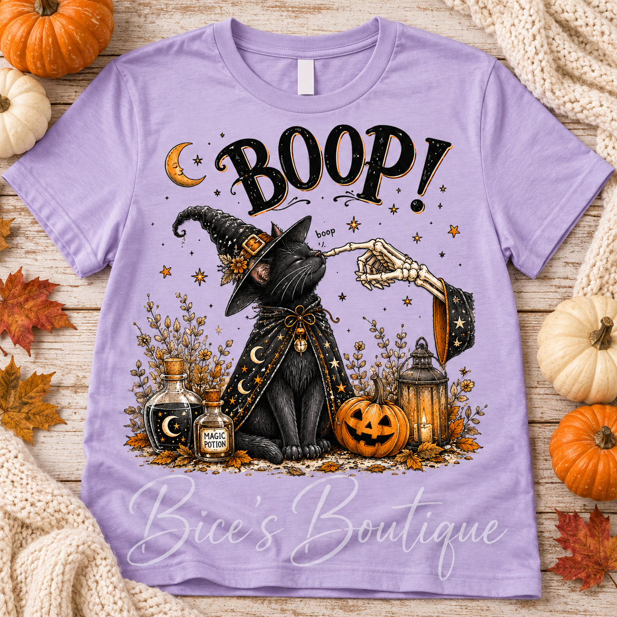 BOOP! Witchy Black Cat Graphic Tee