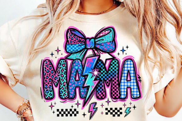 Retro Checkered Mama Bow