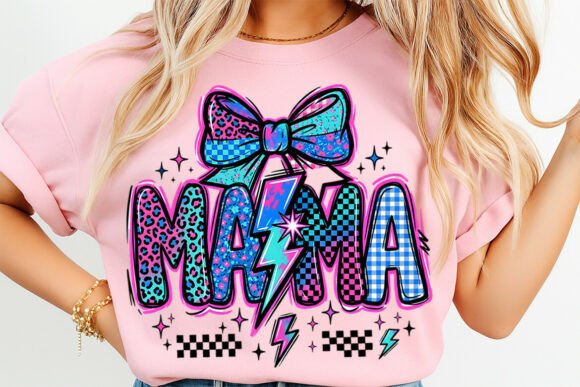 Retro Checkered Mama Bow