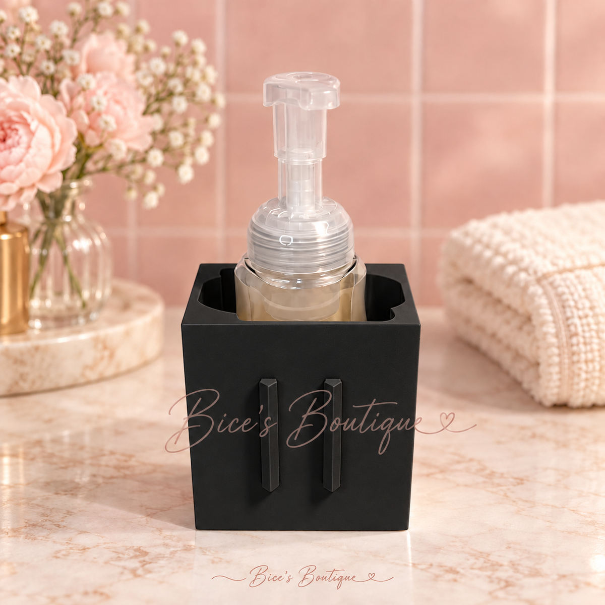 Interchangeable Soap & Sanitizer Holder Base + Optional Toothbrush Insert