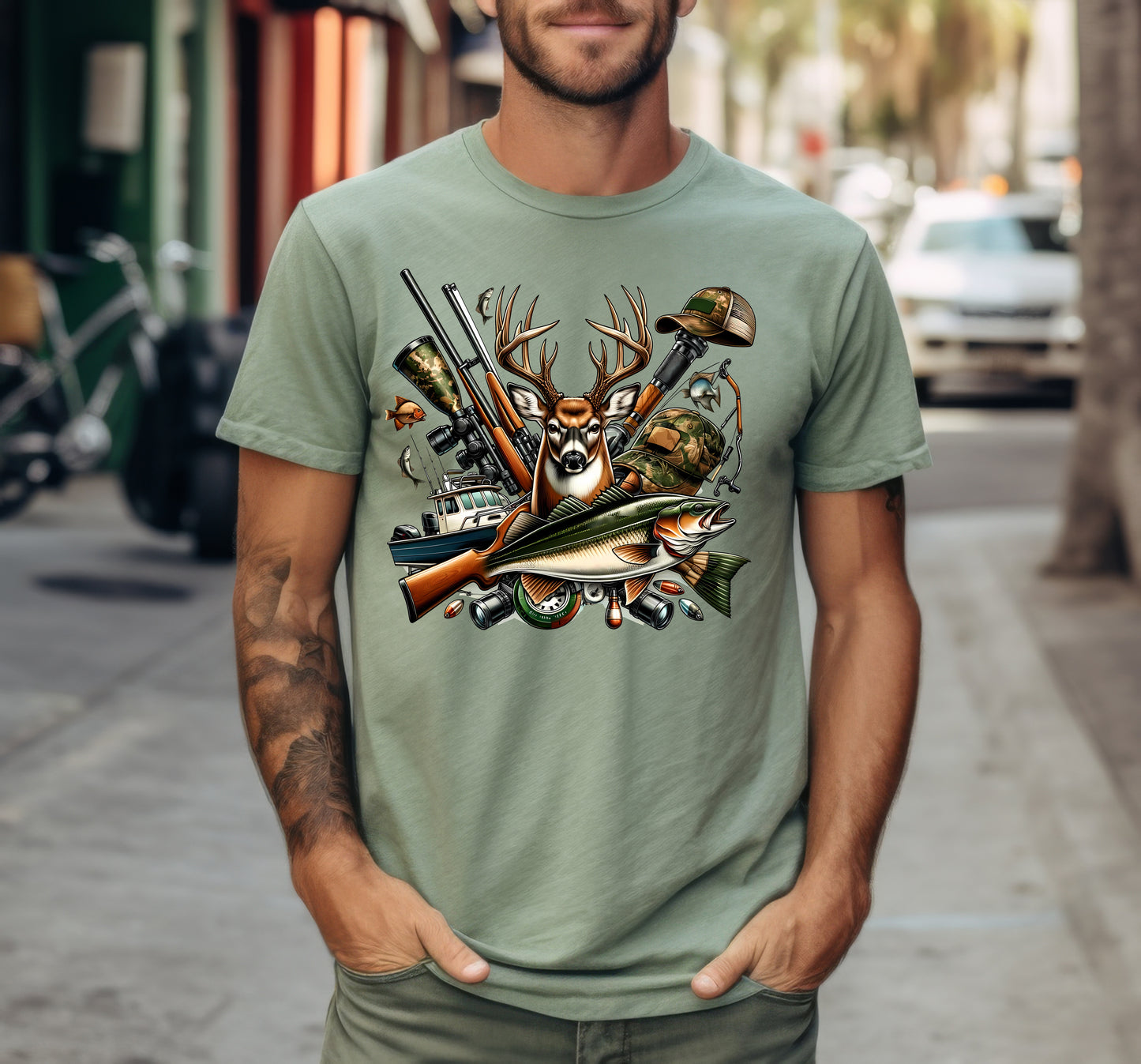 Hunt • Fish • Outdoorsman Graphic Tee