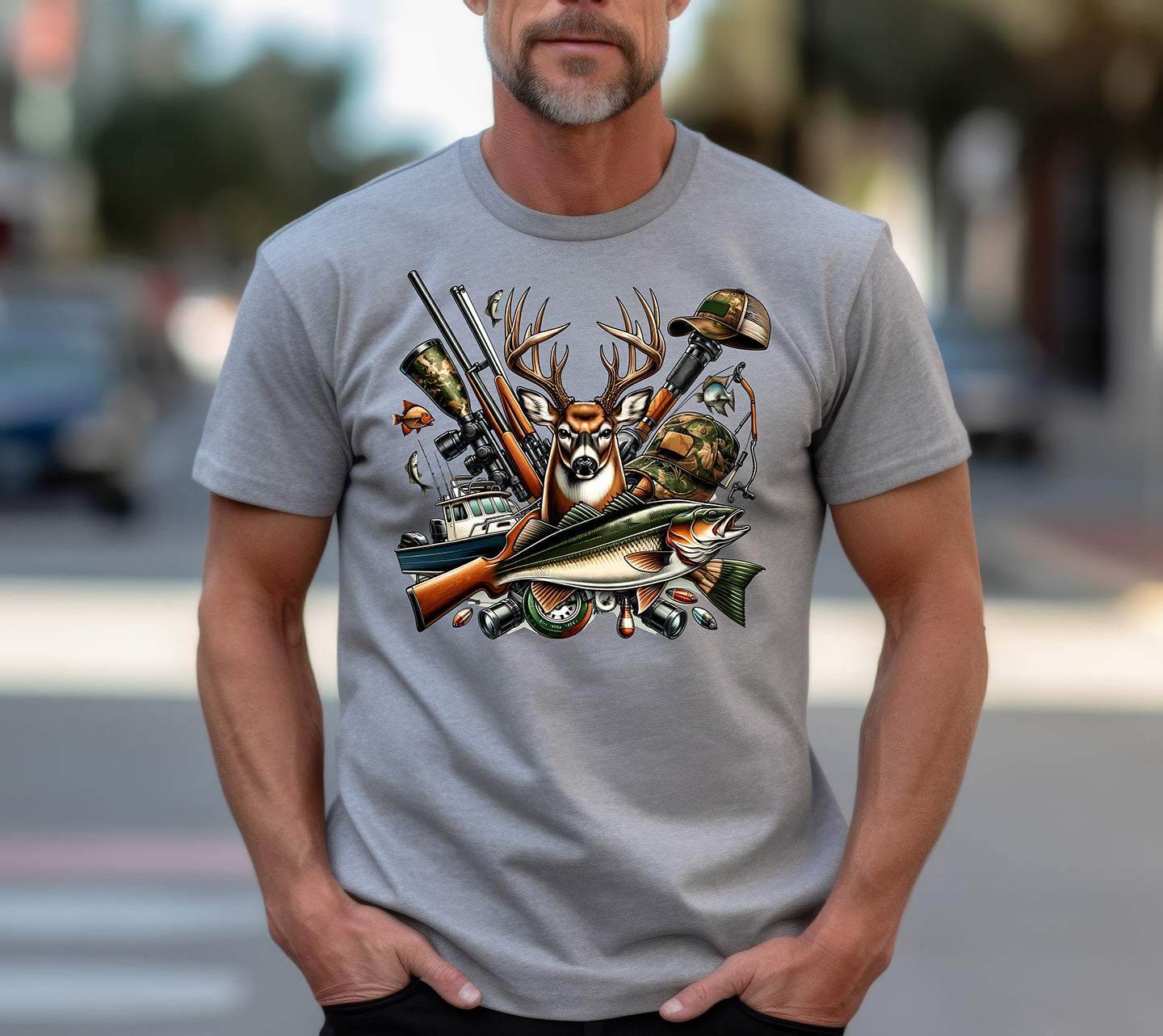 Hunt • Fish • Outdoorsman Graphic Tee