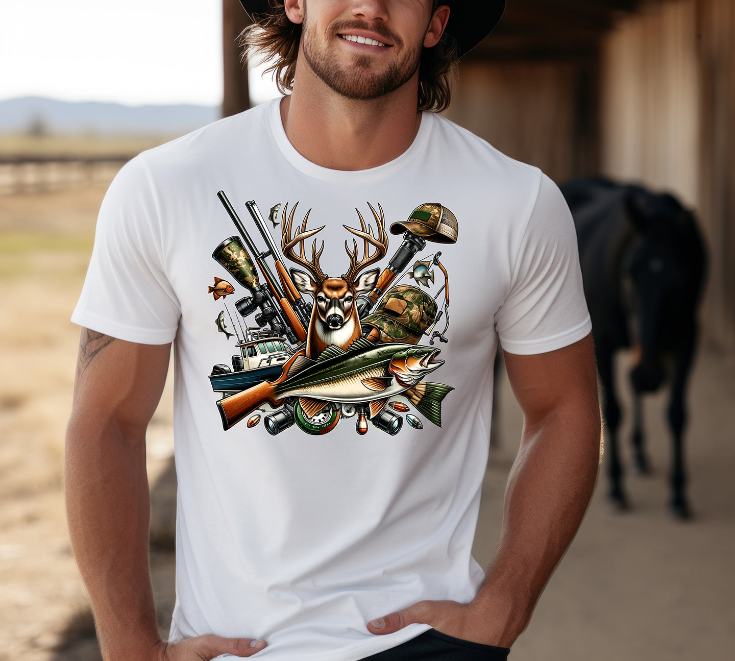 Hunt • Fish • Outdoorsman Graphic Tee