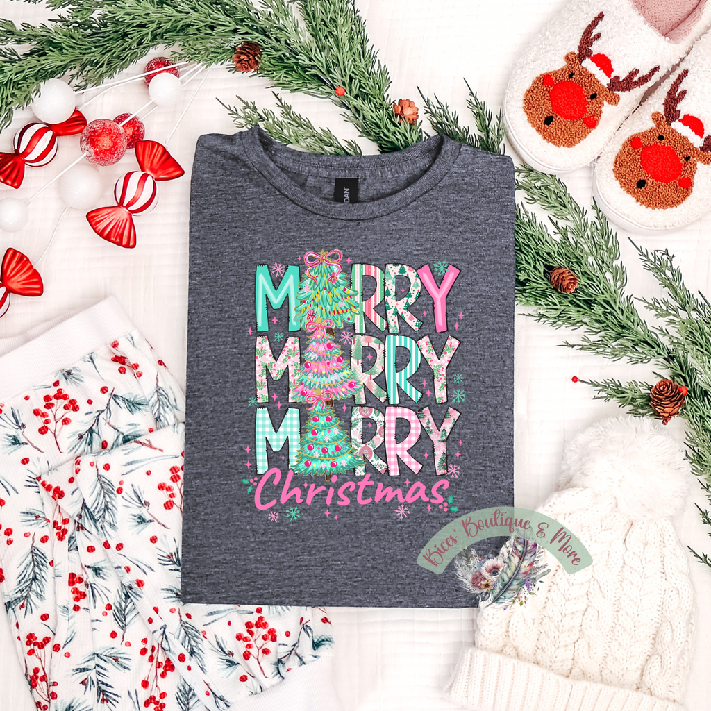 🎄 Merry Merry Merry Christmas Tee 🎀✨