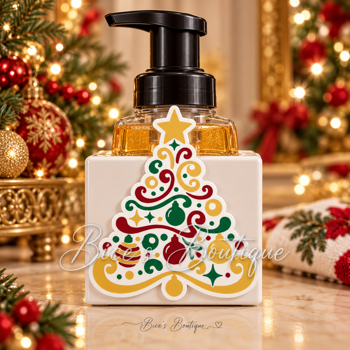 Festive Scrollwork Christmas Tree Interchangeable Faceplate