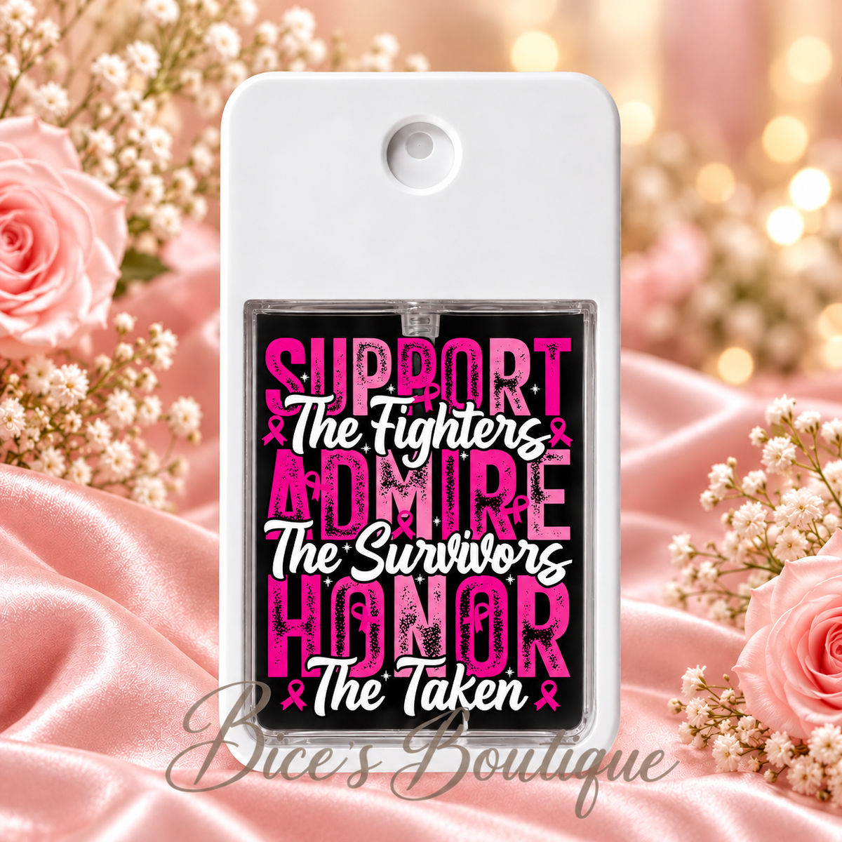 Support Admire Honor Breast Cancer Awareness Spray Hand Sanitizer