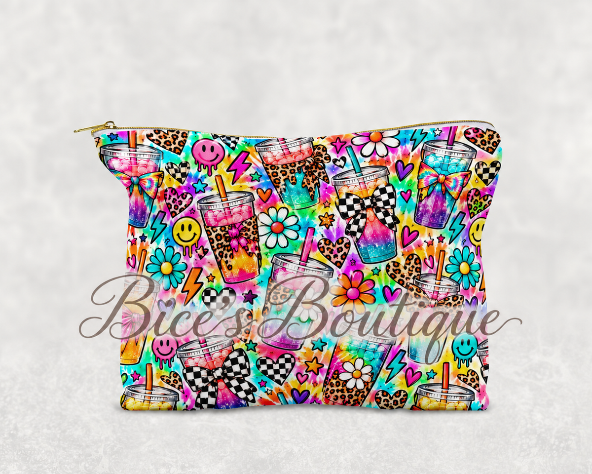 Rainbow Loaded Tea Makeup Bag