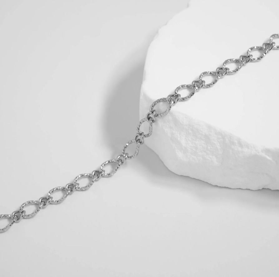 Classic Chain Link Bracelet – Stainless Steel & 18K Gold
