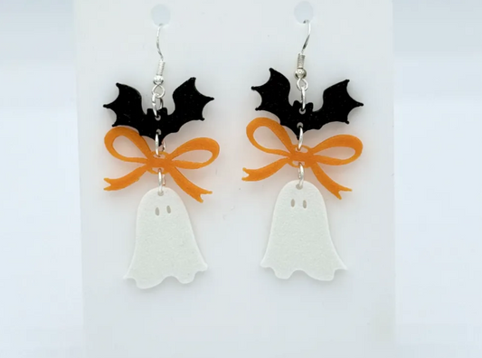 Boo-tiful Bat & Ghost Earrings