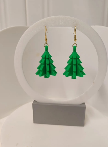 Christmas Tree Dangle Earrings