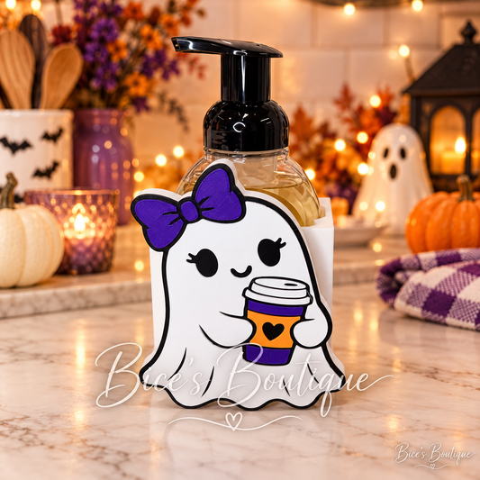 Purple Bow Coffee Ghost Interchangeable Faceplate