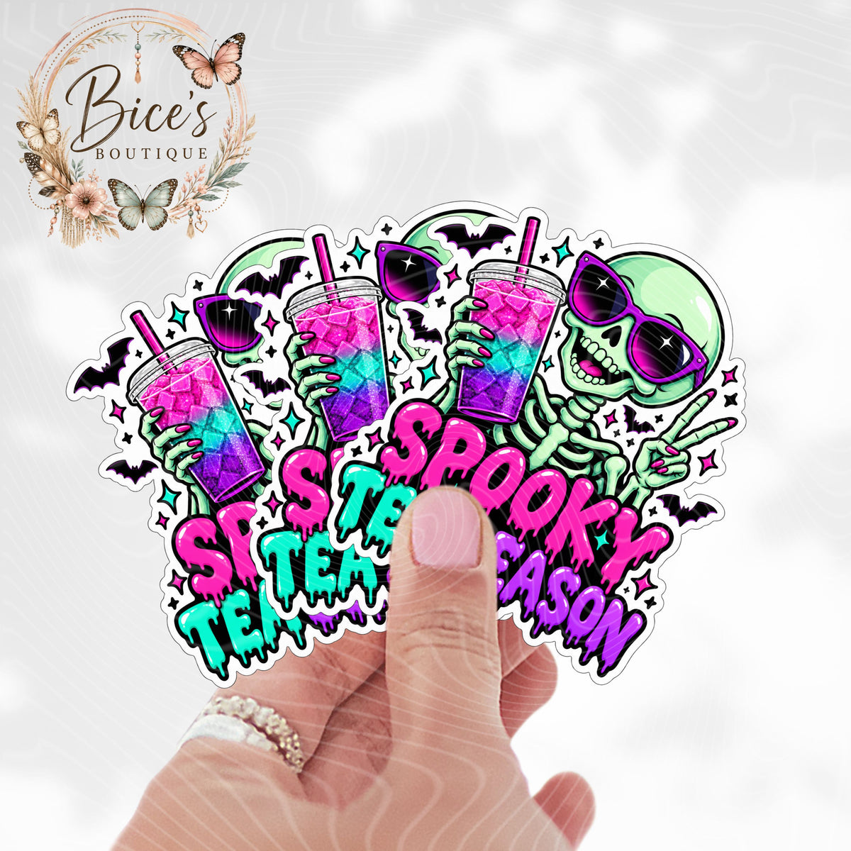 Spooky Tea Season UV DTF Cup Decal