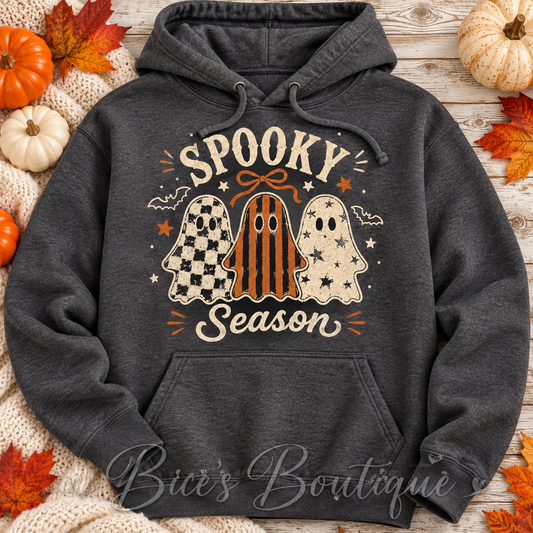 Spooky Season Retro Ghost Trio Hoodie