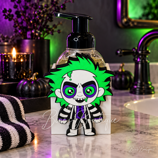 Green-Haired Striped Ghoul Interchangeable Faceplate
