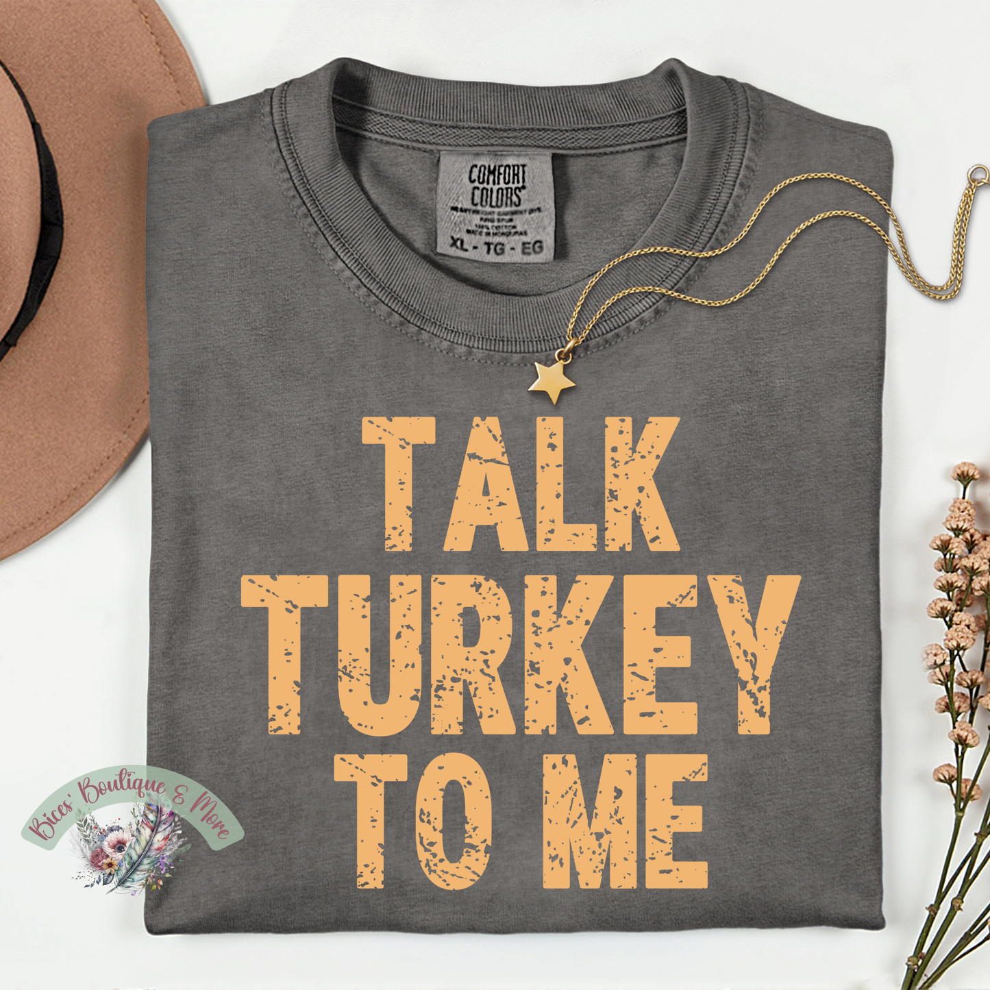 Talk Turkey To Me Tee | Funny Thanksgiving Shirt | Cute Fall Graphic Top