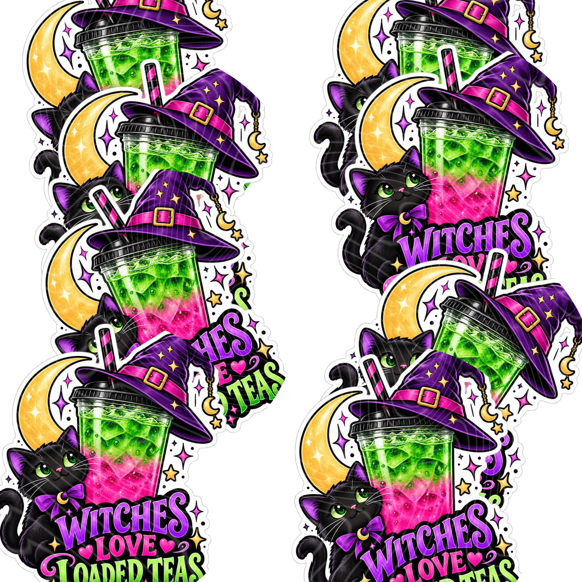 Witches Love Loaded Teas UV DTF Decal