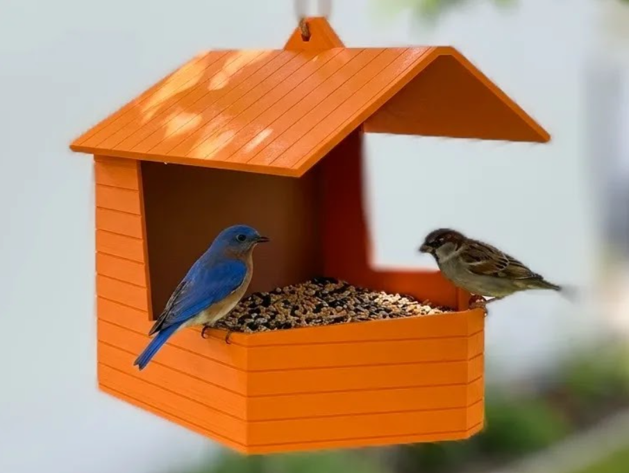 Rustic Hanging Bird Feeder – Outdoor Garden Bird Feeding Station