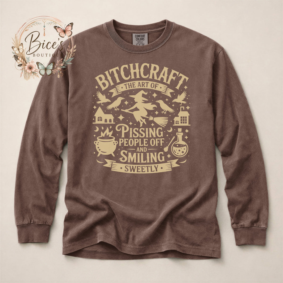 Bitchcraft Witchy Halloween – Funny Halloween Graphic Long Sleeve