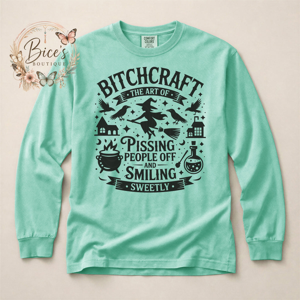 Bitchcraft Witchy Halloween – Funny Halloween Graphic Long Sleeve
