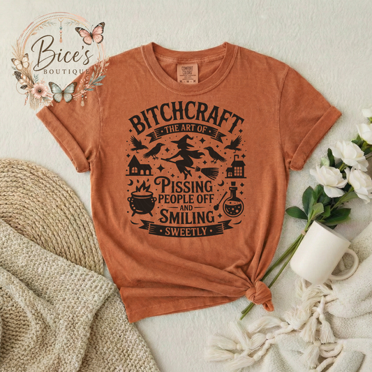 Bitchcraft Witchy Halloween – Funny Halloween Graphic Tee