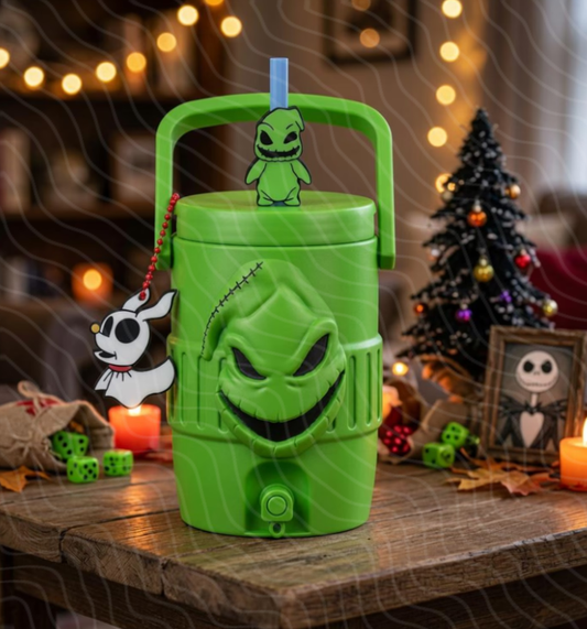 Spooky Monster 12 oz Can Cooler | Halloween Can Koozie | Creepy Green Character Drink Sleeve | Standard Can Holder