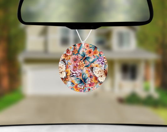 Floral Butterfly Car Freshie – Felt Air Freshener