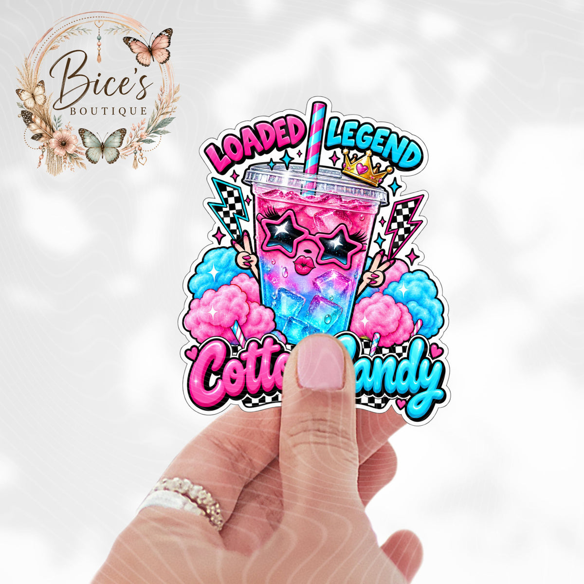 Cotton Candy Loaded Tea UV DTF Decal