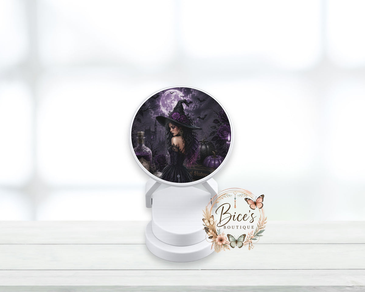 Dark Witch Phone Grip – Purple Gothic Halloween Design
