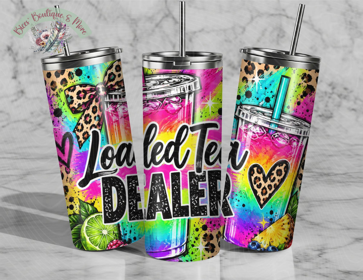 Loaded Tea Dealer Neon Leopard 20oz Tumbler