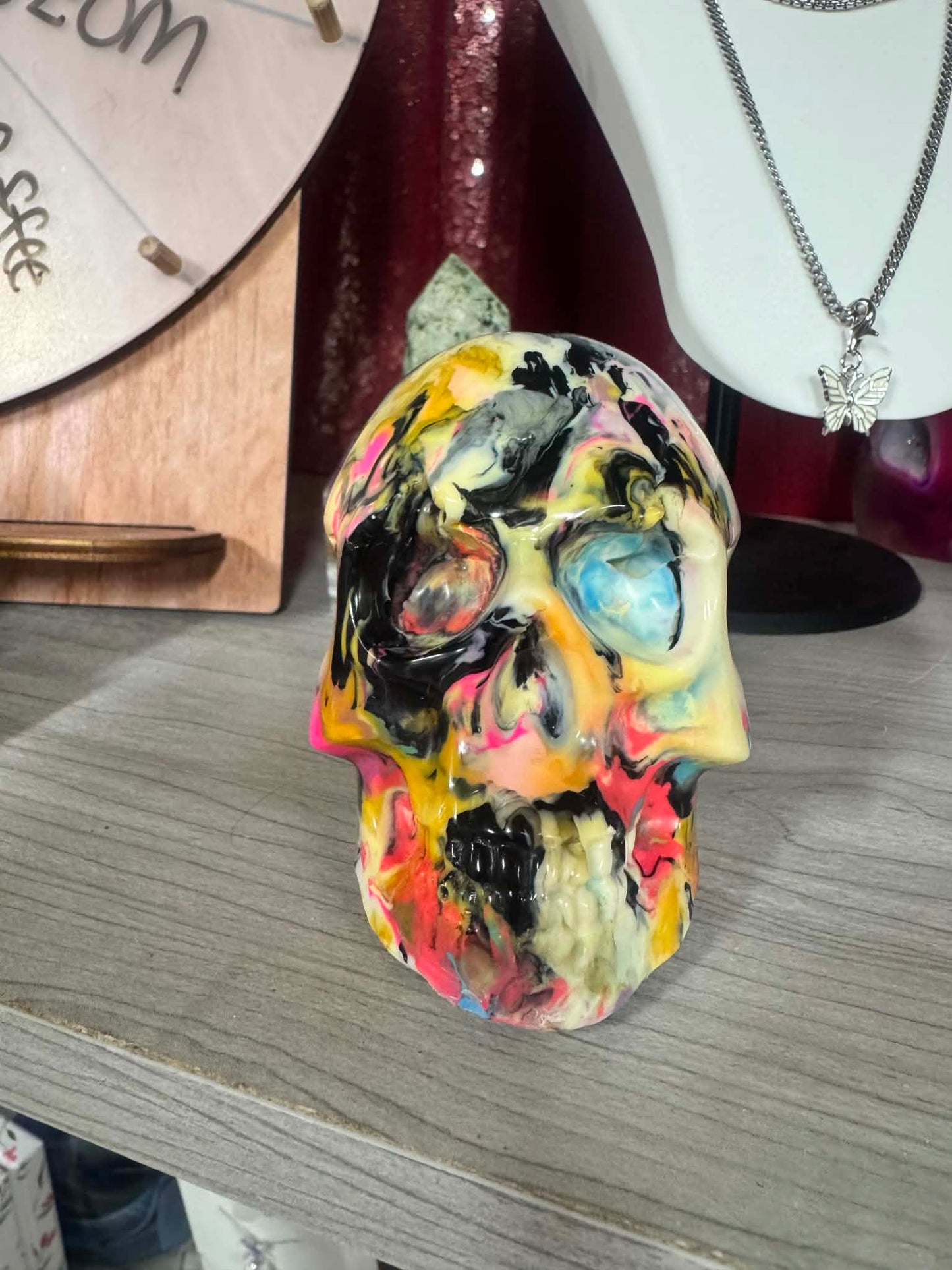 One-of-a-Kind Recycled Filament Skull Paperweights