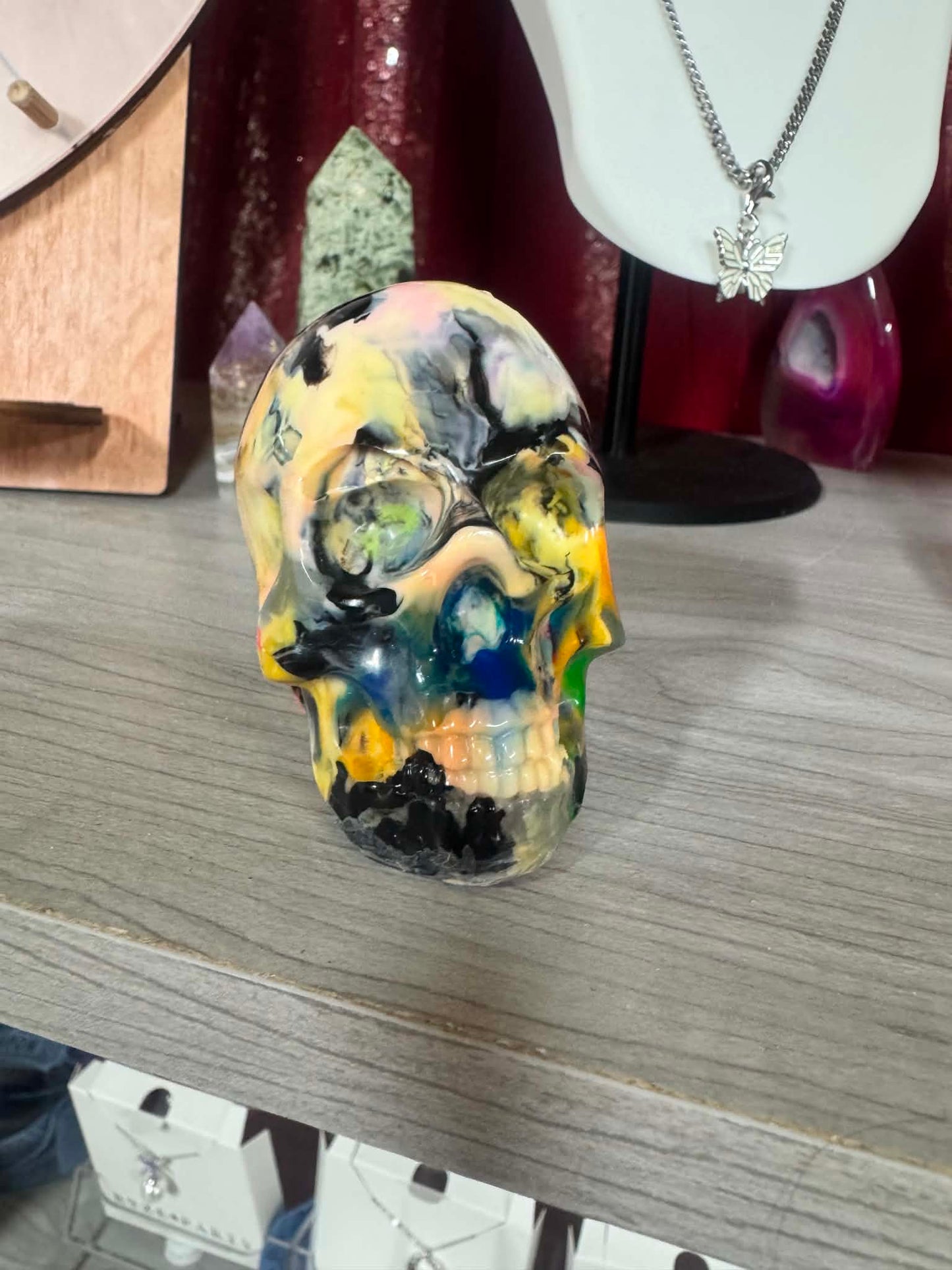 One-of-a-Kind Recycled Filament Skull Paperweights