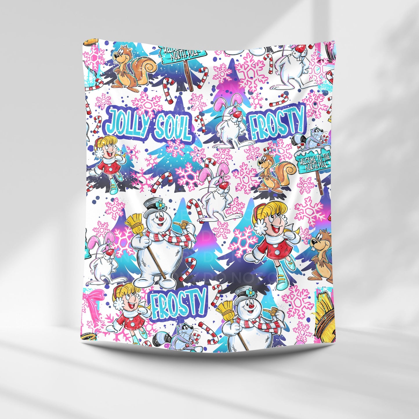 Festive Winter Friends Throw Blanket | Soft 40x50 Holiday Gift Blanket