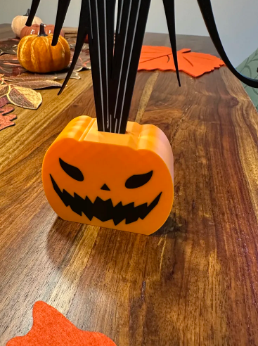 Spooky Skeleton Pumpkin Décor | Gothic Halloween Shelf Display