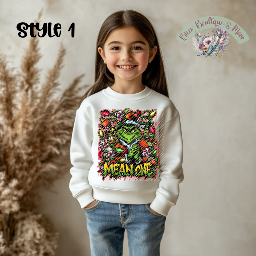 Kids Mean Holiday Vibes Sweatshirt – Funny Christmas Crewneck