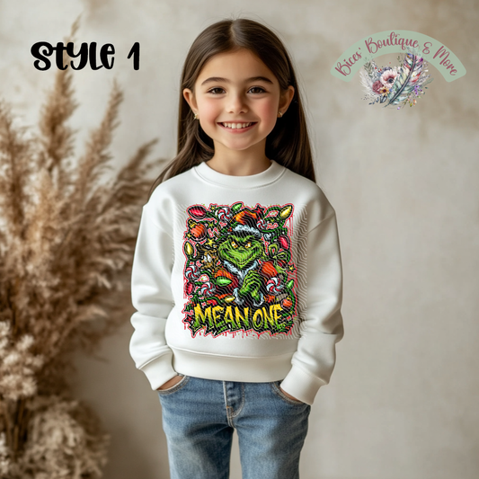 Kids Mean Holiday Vibes Sweatshirt – Funny Christmas Crewneck