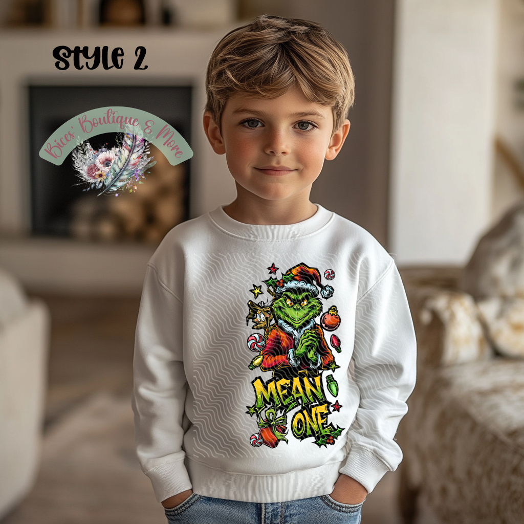 Kids Mean Holiday Vibes Sweatshirt – Funny Christmas Crewneck