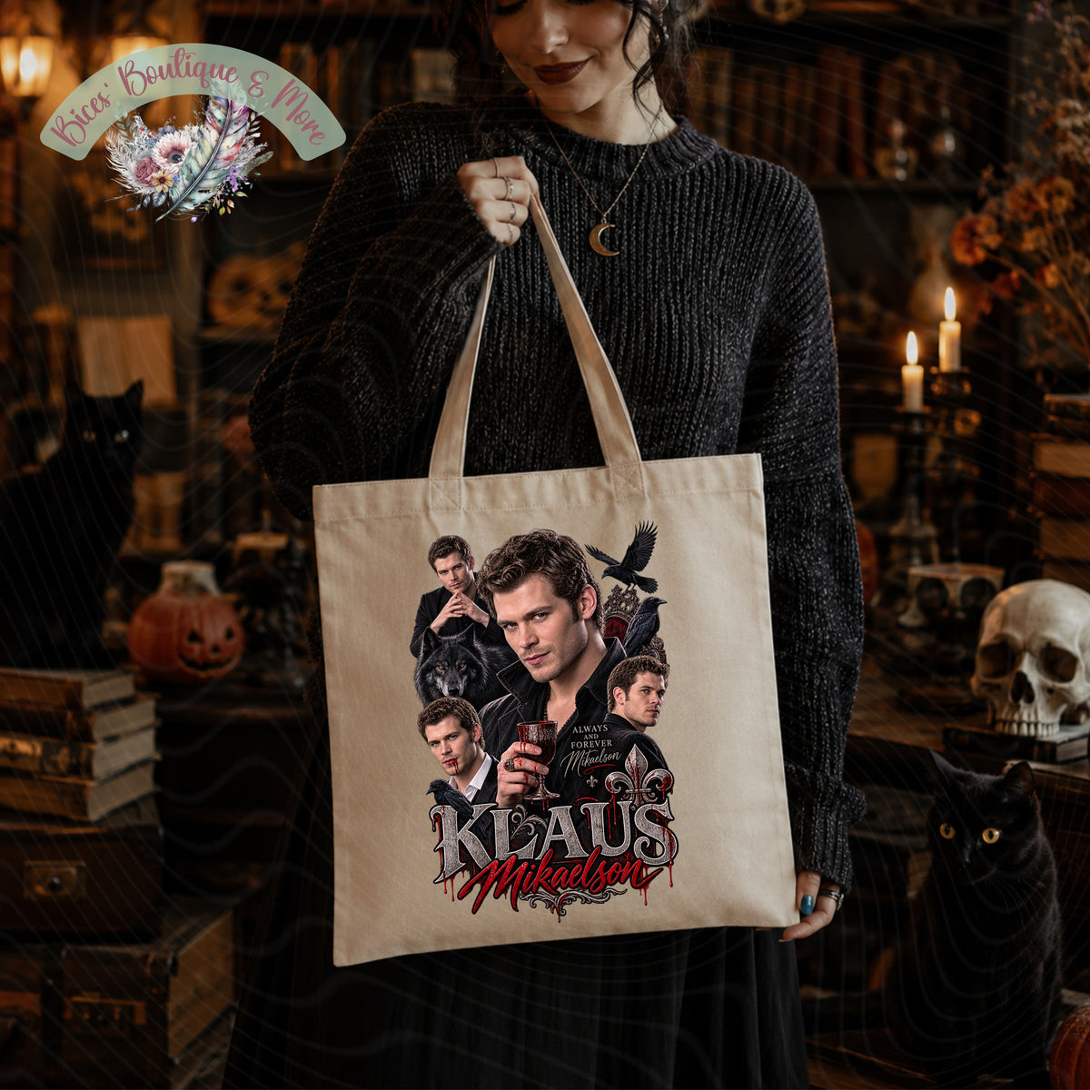 Brooding Vampire Inspired Tote Bag