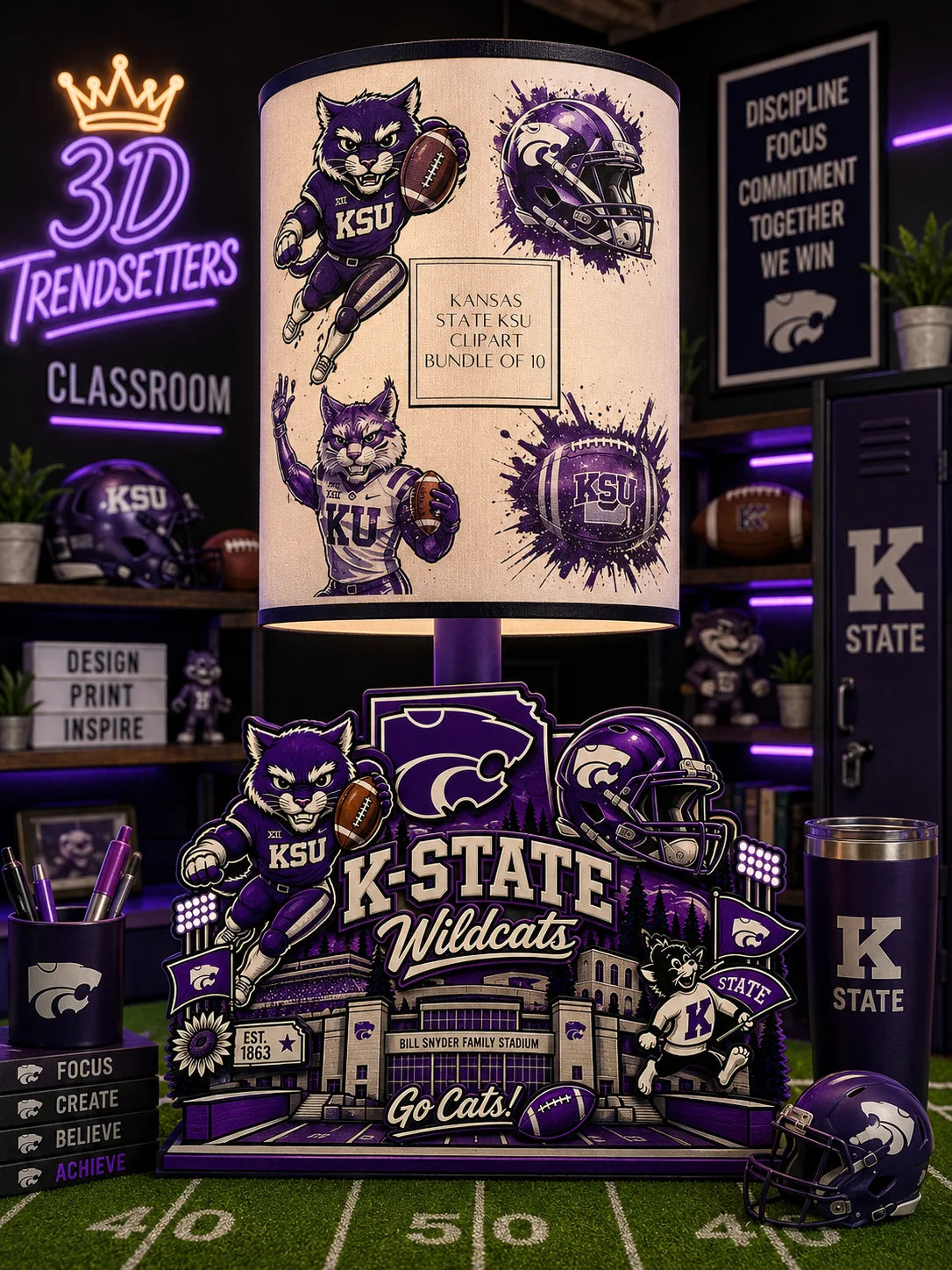 Sports Fan LED Accent Lamp – Multiple Designs Available