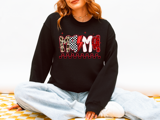 Bold Mama Graphic Sweatshirt | Pattern Letter Crewneck