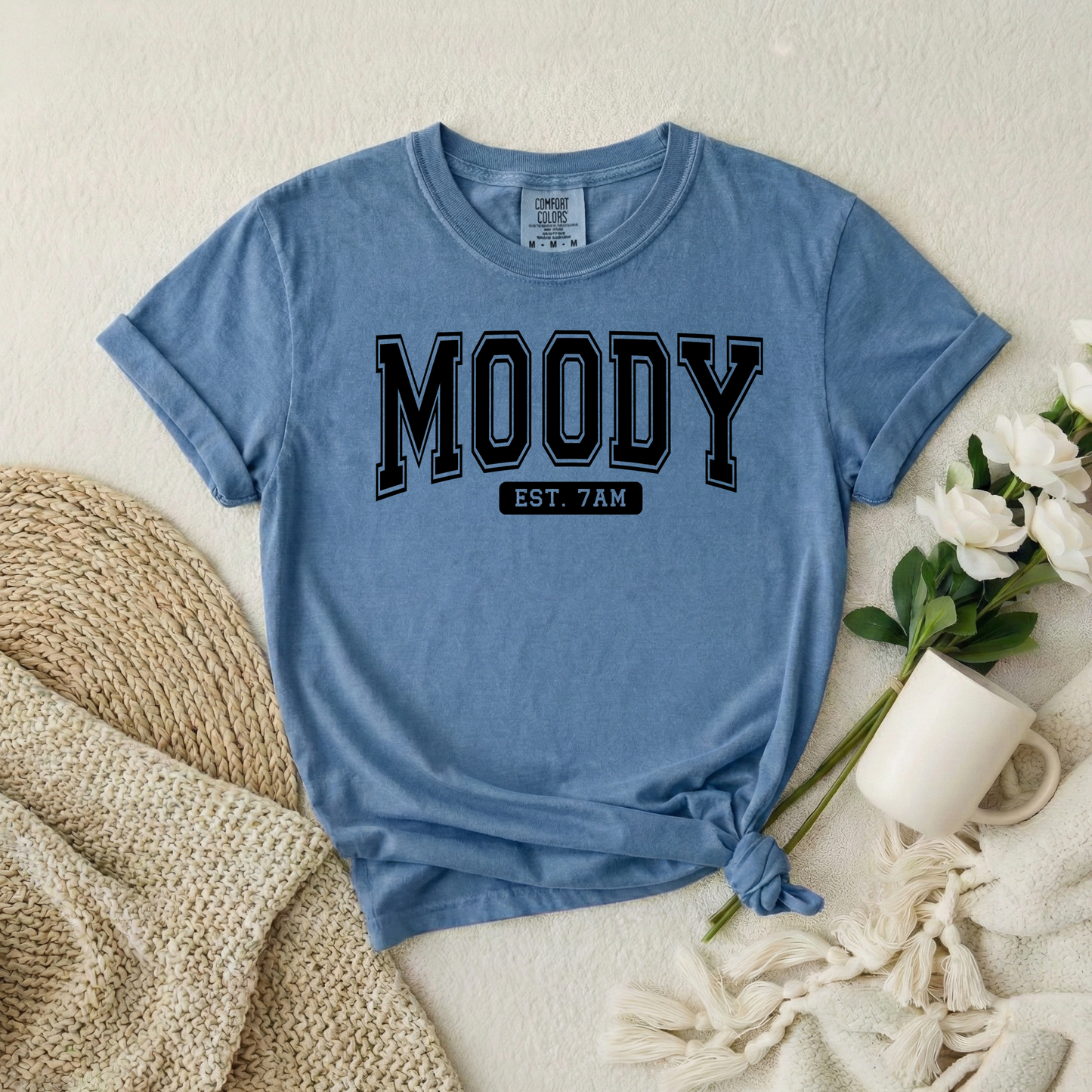 Moody EST. 7AM Graphic Tee