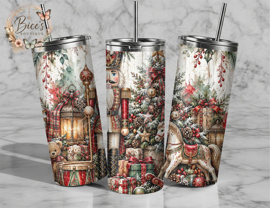 Vintage Nutcracker Christmas 20oz Tumbler – Traditional Holiday Tumbler